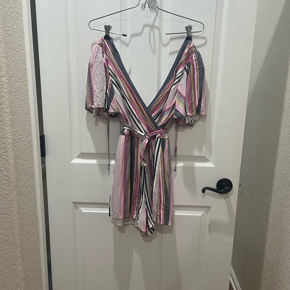 Trixxi Juniors' Open-Back Striped